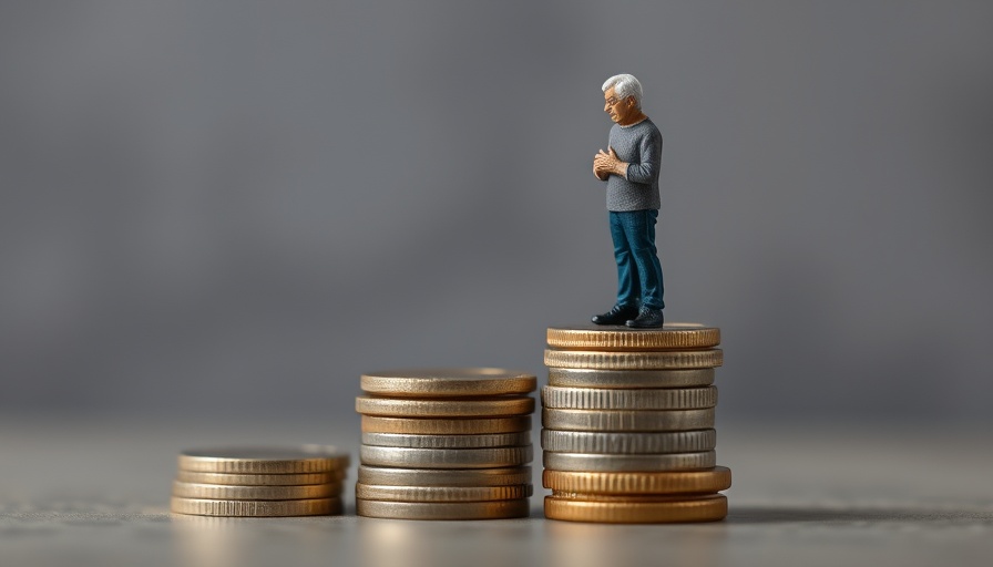 Miniature elderly couple on coins depicting health disparities between Americans and Europeans.
