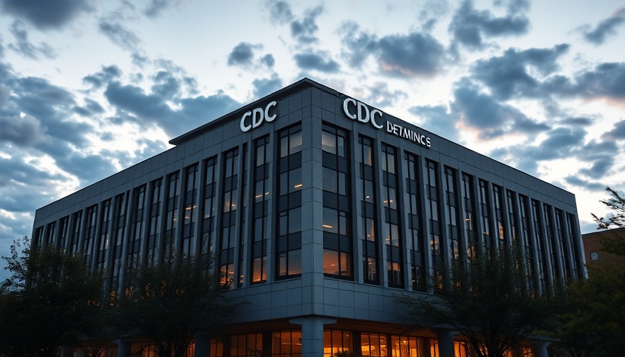 CDC building under a cloudy sky, autism rate rise 2022 causes access to testing.