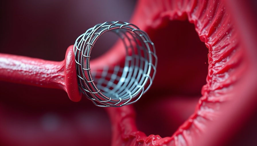 Heart stent inserted in a blood vessel, depicting risks.