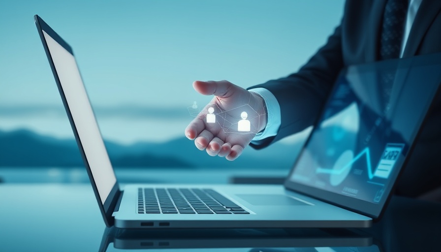 Digital hand shaking hands with businessman, Mens personal growth with AI.