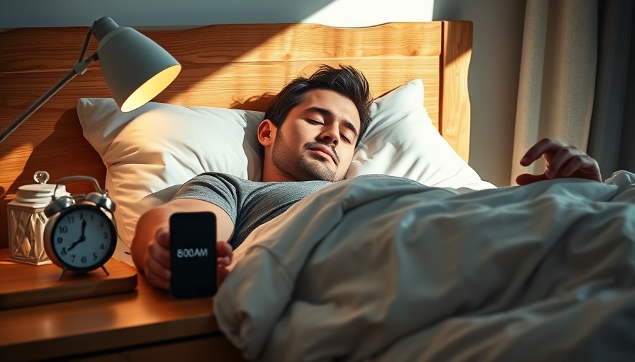 Young man resting for muscle recovery through sleep, cozy bedroom scene.
