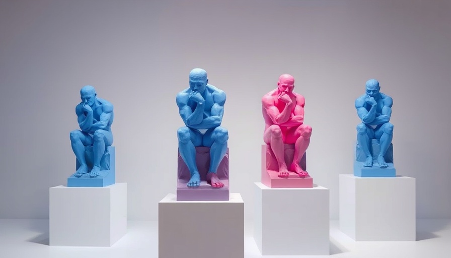Futuristic pixelated sculptures of The Thinker representing OpenAI new simulated reasoning models.