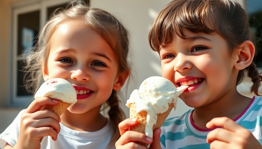 Kids enjoying ice cream, kid-friendly summer activities in Atlanta.