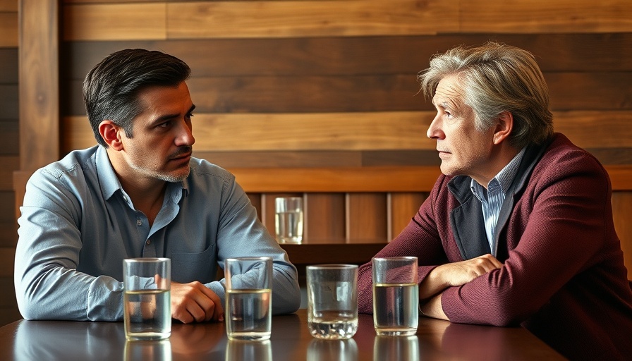 Two people in serious discussion at a restaurant, Trump administration deportation issue.