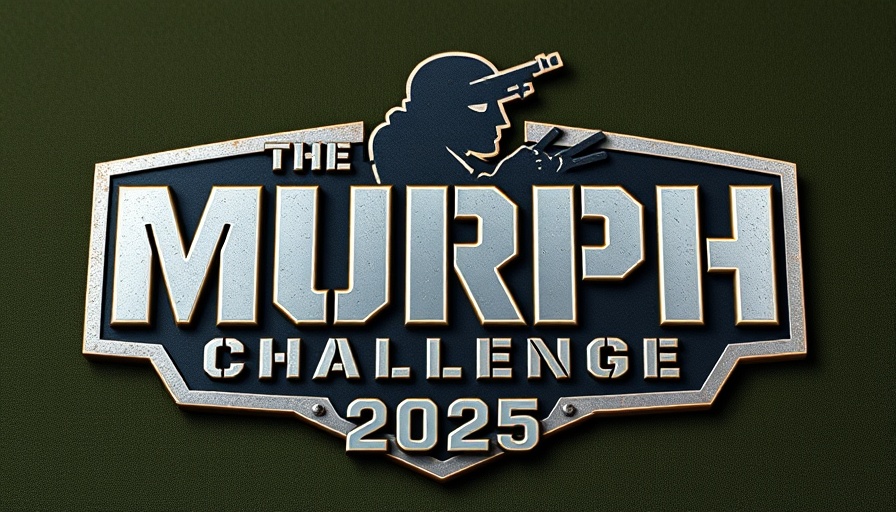 Murph workout training plan logo with military theme design