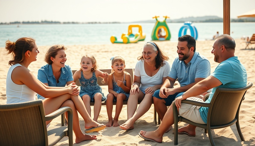 Family enjoying Summer at Callaway Gardens beach.