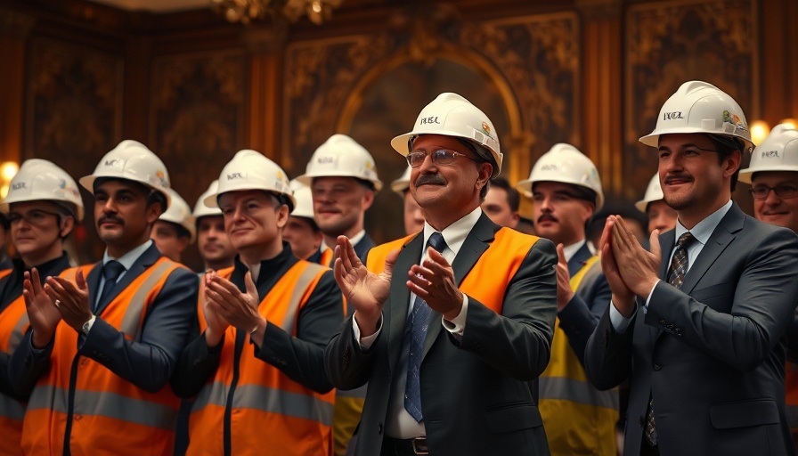 Event on Trump environmental policies 100 days with construction workers.