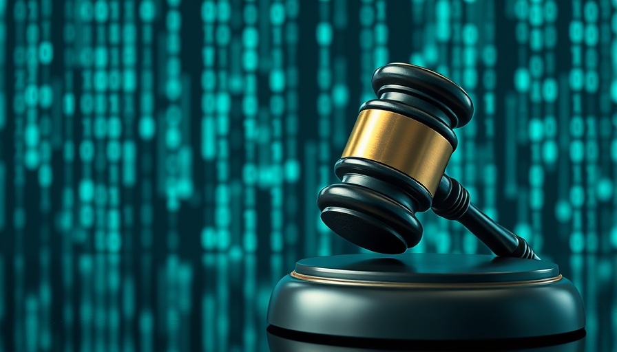 Digital gavel with binary code for NSO Group privacy verdict