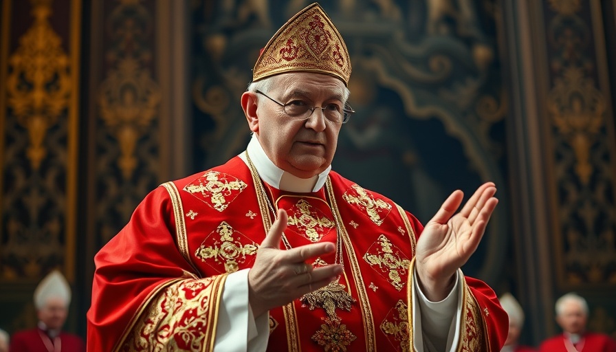 New Pope Leo XIV giving blessing in ornate vestments.