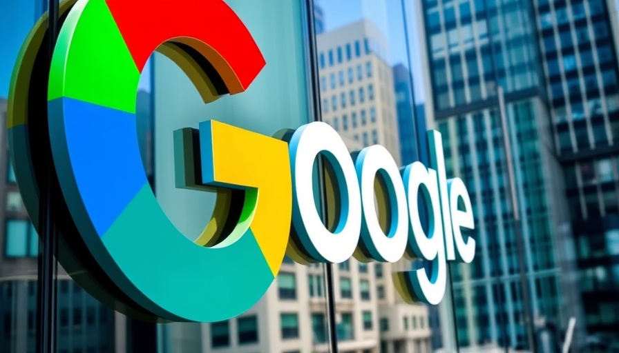 Google's colorful logo on office building, reflecting $1.4 billion settlement.