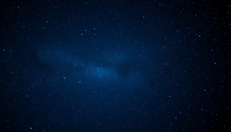 Starry sky with countless stars on a deep blue background.