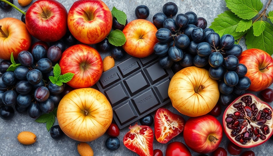 Colorful flavonoid-rich foods showcasing health benefits.