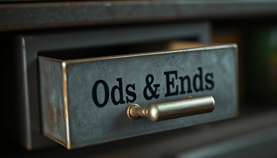 Vintage drawer labeled 'Odds & Ends', symbolizing men's personal growth.