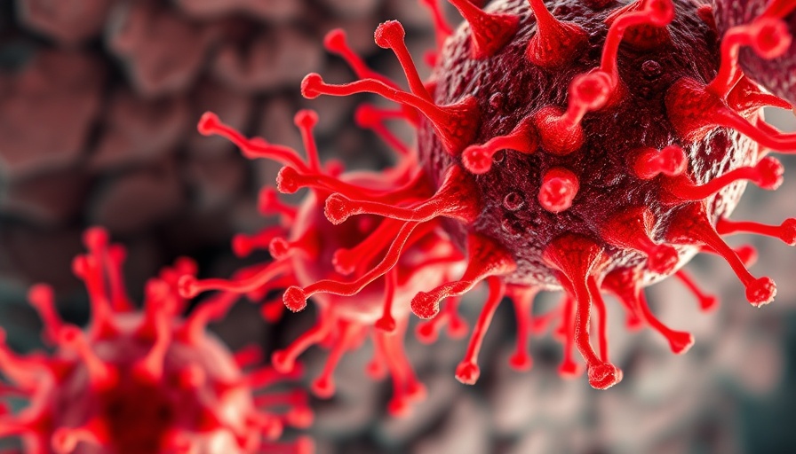 Close-up view of cancer cells in genomic study of prostate cancer.