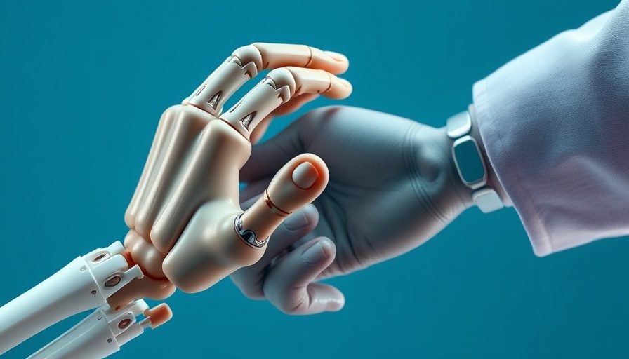3D printing in healthcare: prosthetic hand handshake close-up