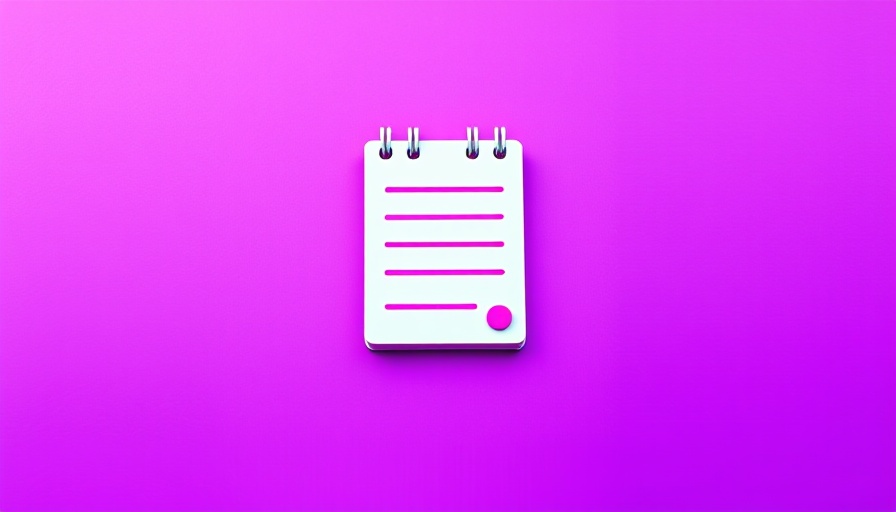 Notepad icon representing AI features on a purple background.