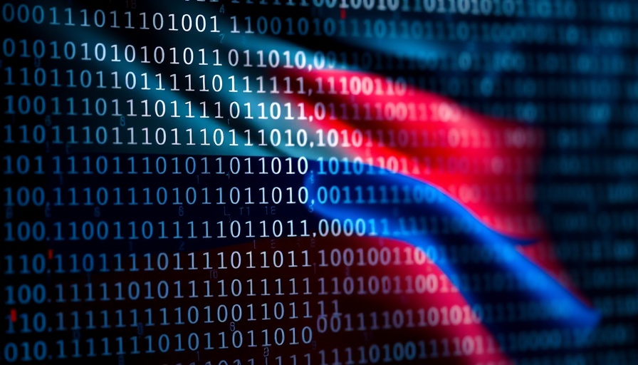 Binary code overlay on Russian flag illustrating DanaBot malware cyberattacks