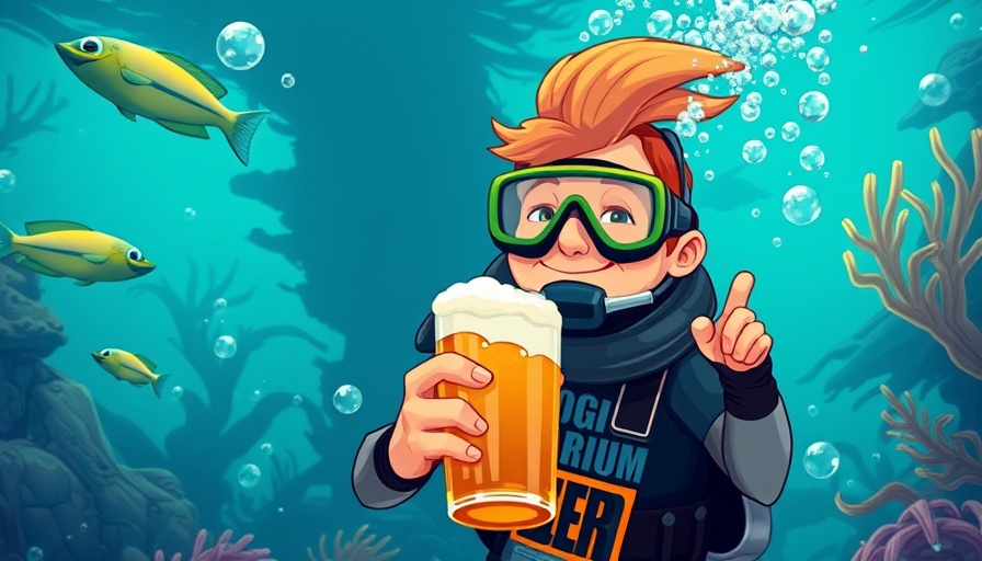 Colorful underwater event poster for Atlanta local events at Georgia Aquarium