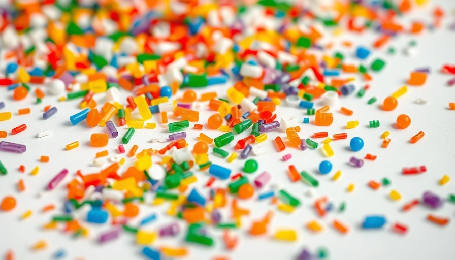 Close-up view of plastic particles for health impact research.