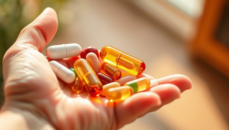 Close-up of assorted vitamins in hand, Vitamin D for younger health
