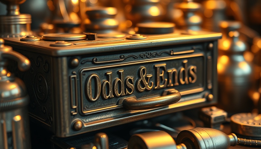 Men's personal growth concept, vintage 'Odds & Ends' drawer.