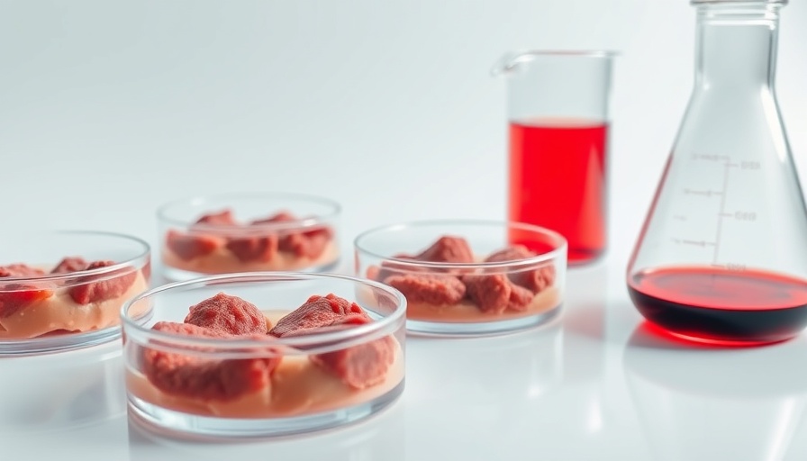 Petri dishes with cultivated meat in a lab setting, highlighting cultivated meat benefits for men.