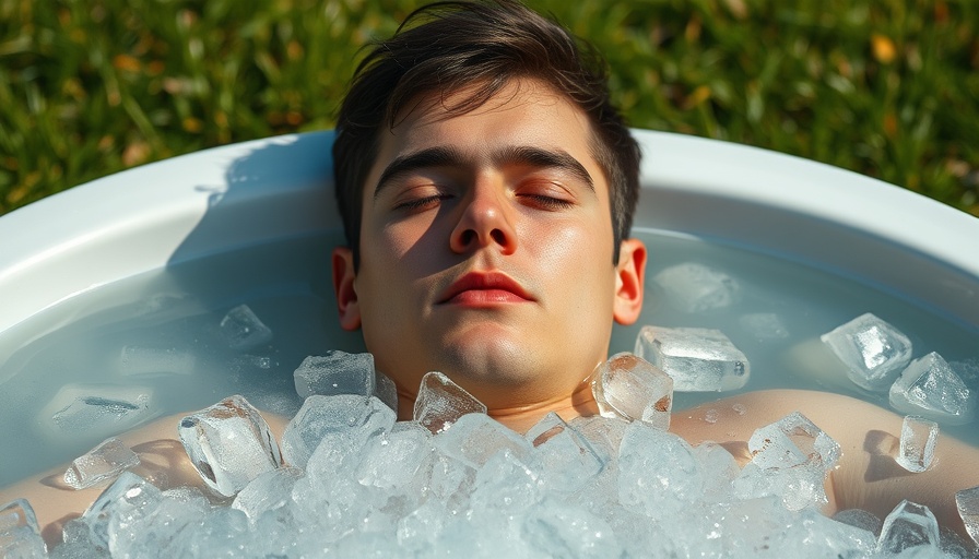 Person enjoying cold plunge for immunity boost outdoors.