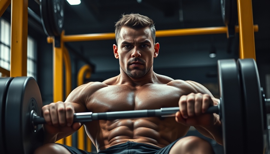Man doing 5×5 workout method on bench press in gym.