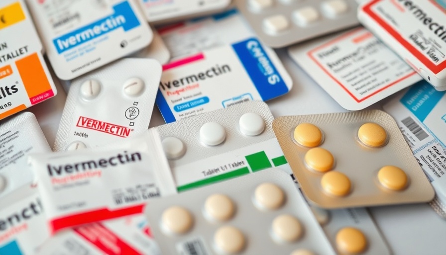 Assorted Ivermectin tablet packages highlighting misinformation claims.