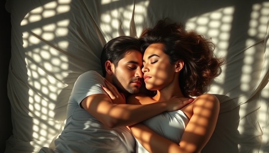 Couple cuddling in bed, highlighting benefits of cuddling for health.