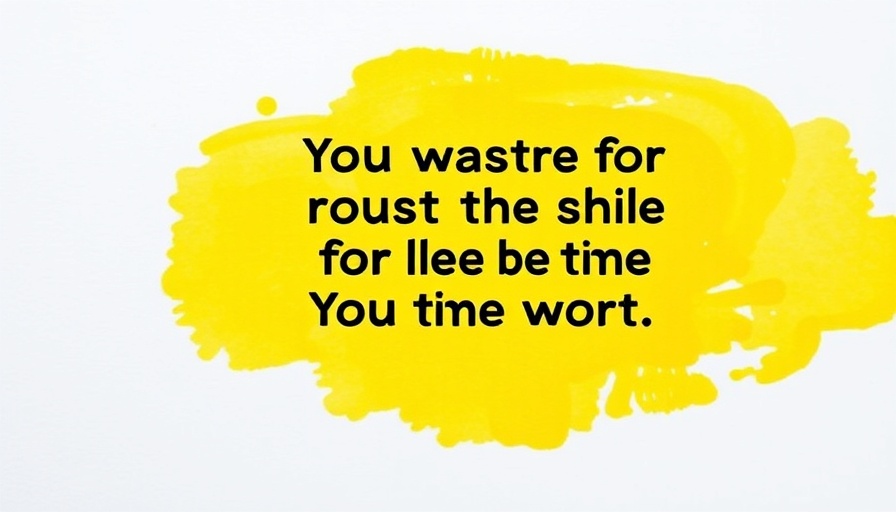 Inspirational quote encouraging men's personal growth on vibrant yellow.
