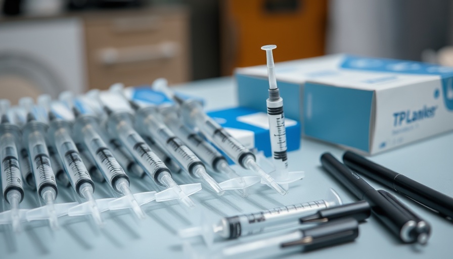 Syringes and gloves on a table for DIY weight-loss injections.