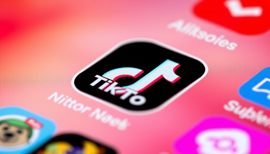 TikTok app icon on smartphone screen, related to racist AI videos TikTok.