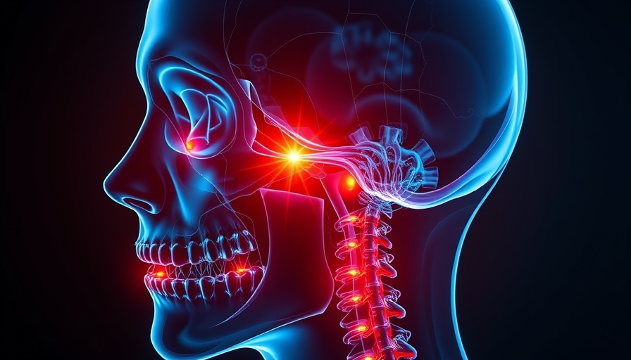 X-ray style illustration highlighting salivary glands in human head.
