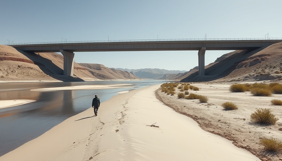 Impact of Indus Waters Treaty on Pakistan: solitary figure under bridge.