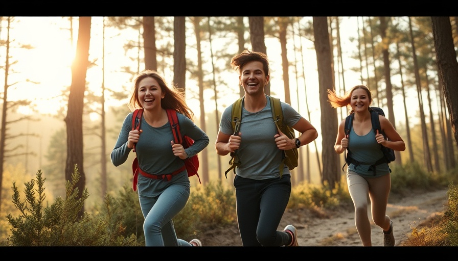 Hikers running on trail for strength training.