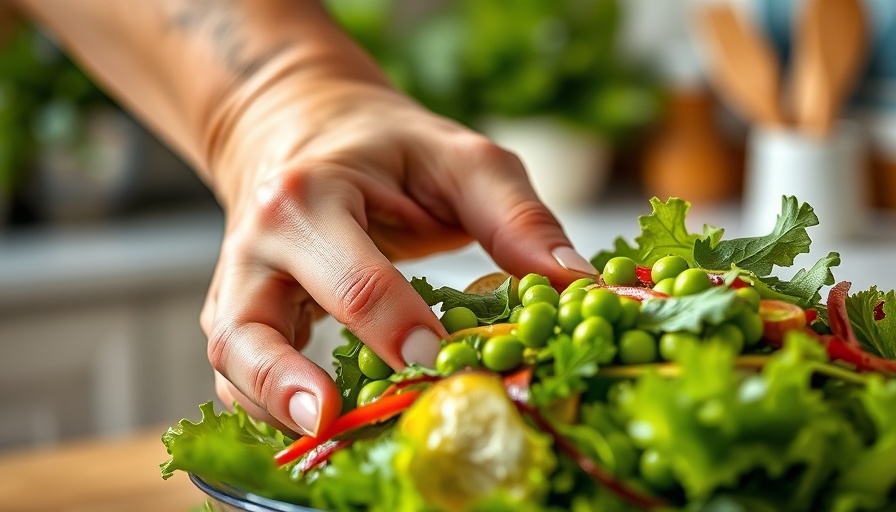 Healthy eating to help control cancer metastasis with fresh salad preparation.