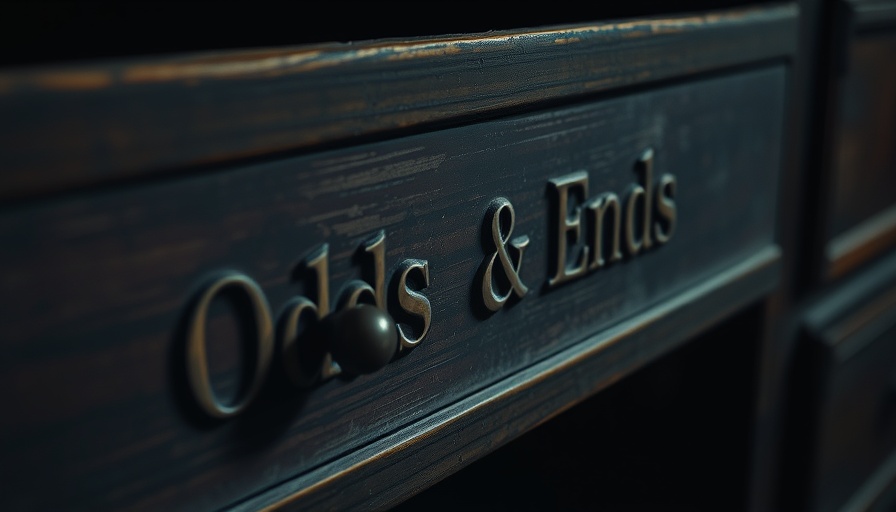 Detailed vintage drawer labeled 'Odds & Ends', symbolizing men's personal growth.
