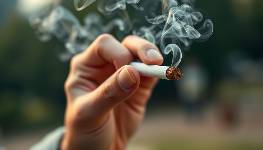 Close-up of a man smoking a cigarette with smoke swirling.