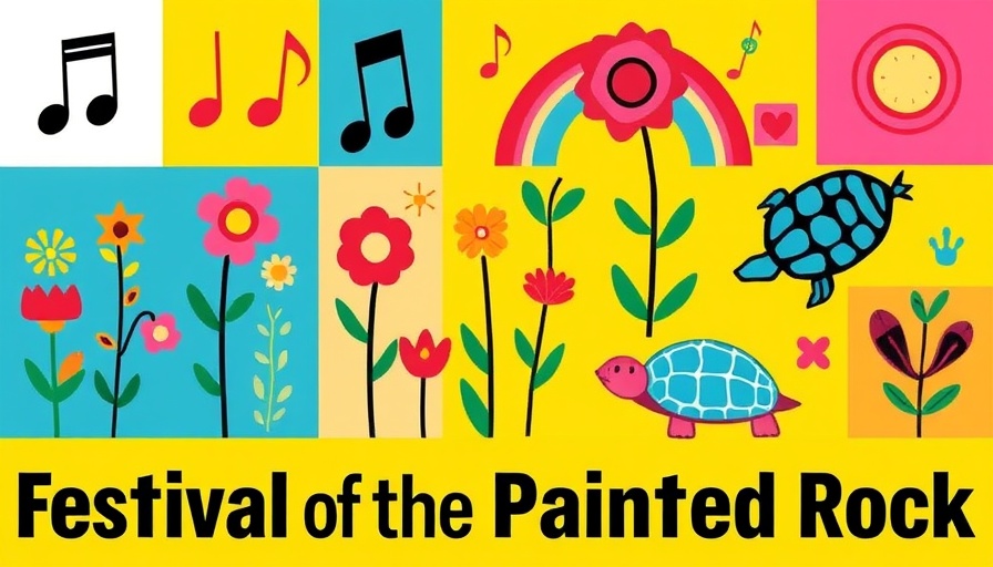 Festival of the Painted Rock colorful graphic poster