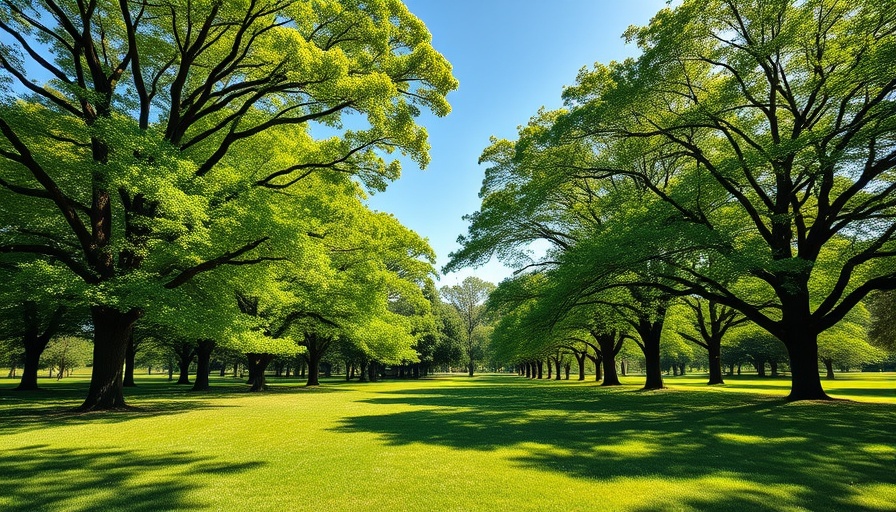 Lush green park with trees promoting greener cities to reduce dementia risks.
