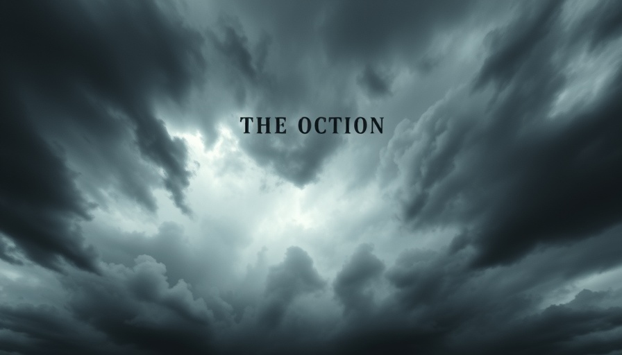 Dark clouds with text on surviving disasters