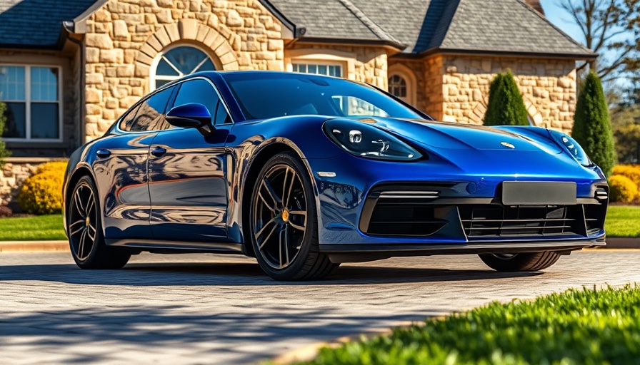 2025 Porsche Panamera Turbo S parked in front of a modern house.