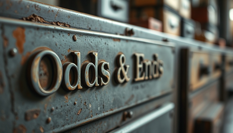 Metal drawer labeled 'Odds & Ends' representing mens personal growth journey.