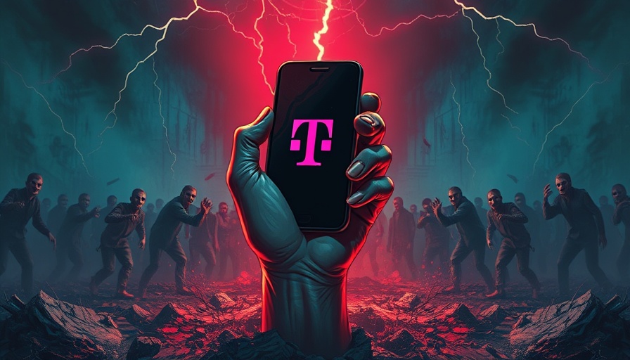 T-Mobile selling location data controversy depicted in eerie illustration.
