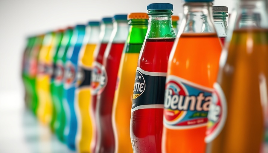 Vibrant plastic beverage bottles highlighting microplastic concentration concerns.