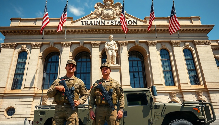 Military presence at historic station during federal takeover.