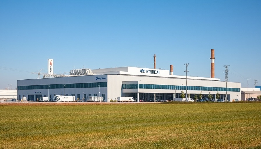 Hyundai factory exterior under clear sky associated with Georgia immigration raid.