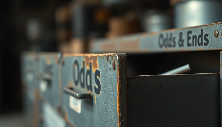 Vintage drawer labeled 'Odds & Ends', symbolizing men's personal growth.