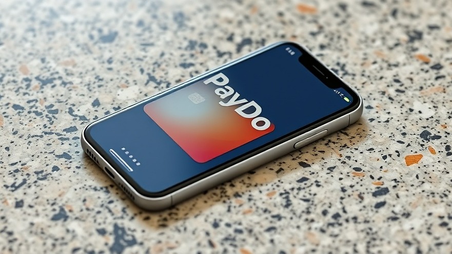 Photorealistic PayDo app on smartphone showcasing multi-currency banking tools.